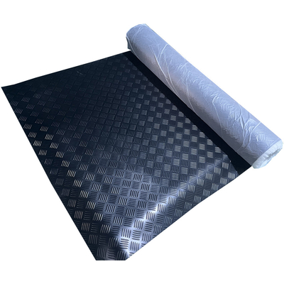 Anti slip flooring checker rubber sheet checker plate five bar anti slip rubber roll / mat / sheet