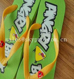 Cartoon Rubber Slipper Summer Beach Flip Flops Birds Design PVC Footwear SGS