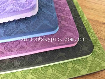 No Smell Custom Print Double Layer EVA Foam Sheet Eco Anti Slip TPE Yoga Mat Colorful