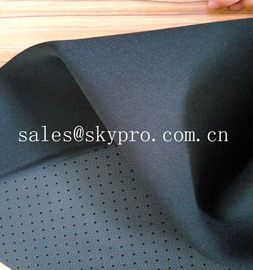 4mm Black Skid Proof Breathable Perforated Nylon Fabric Single Side Polyester Knitted