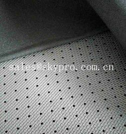 4mm Black Skid Proof Breathable Perforated Nylon Fabric Single Side Polyester Knitted