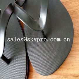 Comfortable Black Plain Flip Flops / Sandals Wear resistant Summer Beach Slippers