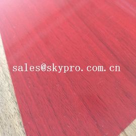 Super Thin 0.3mm Red Color Double Film And Double Light Transparent Rigid PVC Sheeting