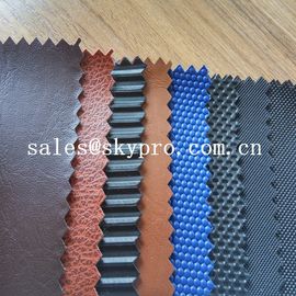 100% PU Synthetic Leather With Colorful Printed Fabric PVC Solid Colors Synthetic Leather