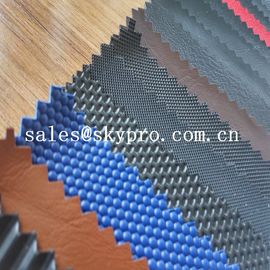 100% PU Synthetic Leather With Colorful Printed Fabric PVC Solid Colors Synthetic Leather