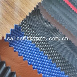 100% PU Synthetic Leather With Colorful Printed Fabric PVC Solid Colors Synthetic Leather