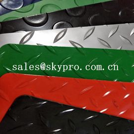 Colorful Plastic Sheet diamond embossing mat , PVC garage floor mats