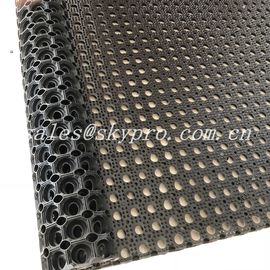 Anti Slip / Anti Fatigue Interlocking Porous Rubber Floor Mat , Thickness 8mm - 50mm