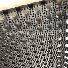 Anti Slip Water Drain Holes Natural Gum Rubber Sheet For Swimming Pool