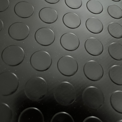 Black round coin moisture proof anti slip and wear-resistant PVC floor mat