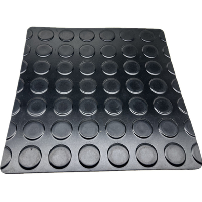 Anti Slip Black Garage Rubber Mat Flooring Custom Pattern Corrugated Fine Ribbed Grooved Coin Rubber Sheet