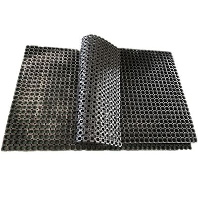 Black Waterproof 8mm Thickness Rubber Mat Anti-Fatigue Floor Mat for Kitchen Garage Garden Industrial Use