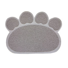 Anti Slip Pvc Waterproof Cat Paw Shaped Pet Mat