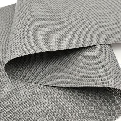 Weave Dark Gray Vinyl Woven Polyester Mesh B1 Fire Resistant