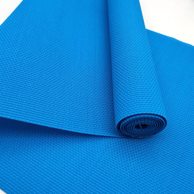 100mm Vinyl PVC Coated Polyester Mesh Fabric Weave Blue