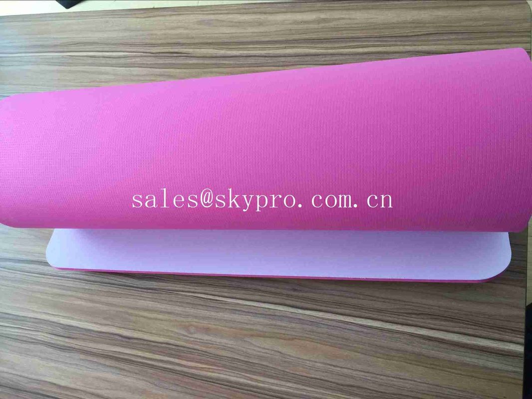 5mm Pink High - technology Smooth Exercise Mat Custom Screen Printing Yoga Mats