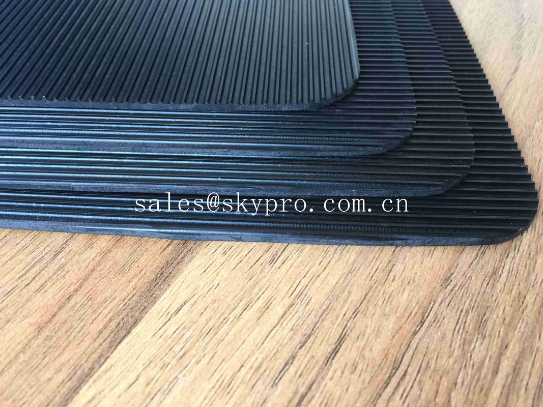 High Density Commercial Rubber Mats , Fine Ribbed Rubber Matting For Space Saving