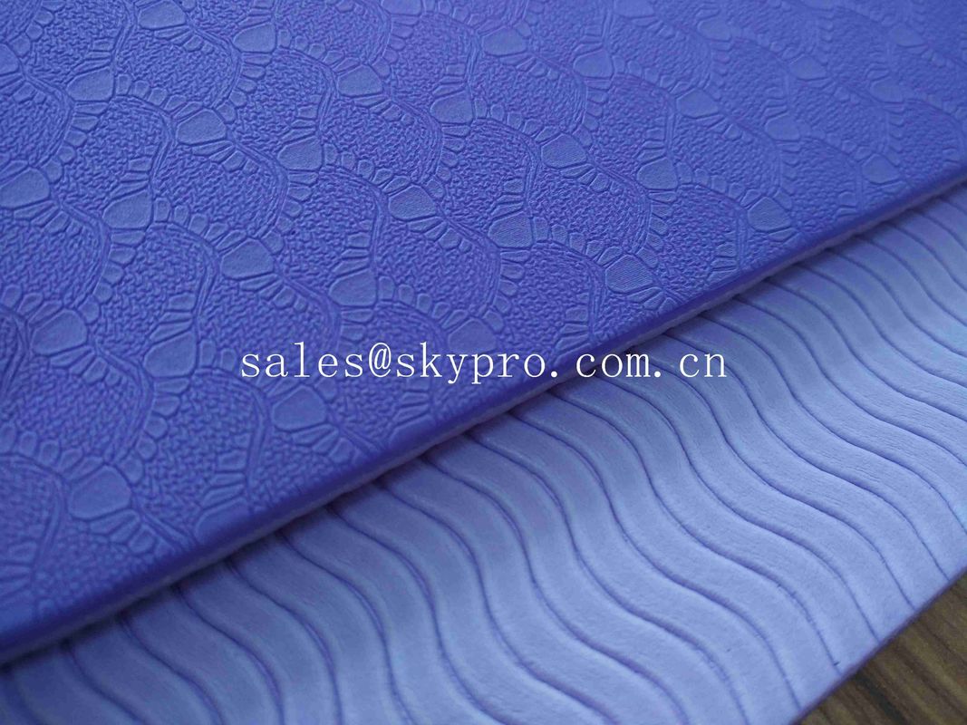 Colorful Dual Layers Custom Eco TPE Yoga Mat Patent Design , Light Weightiness