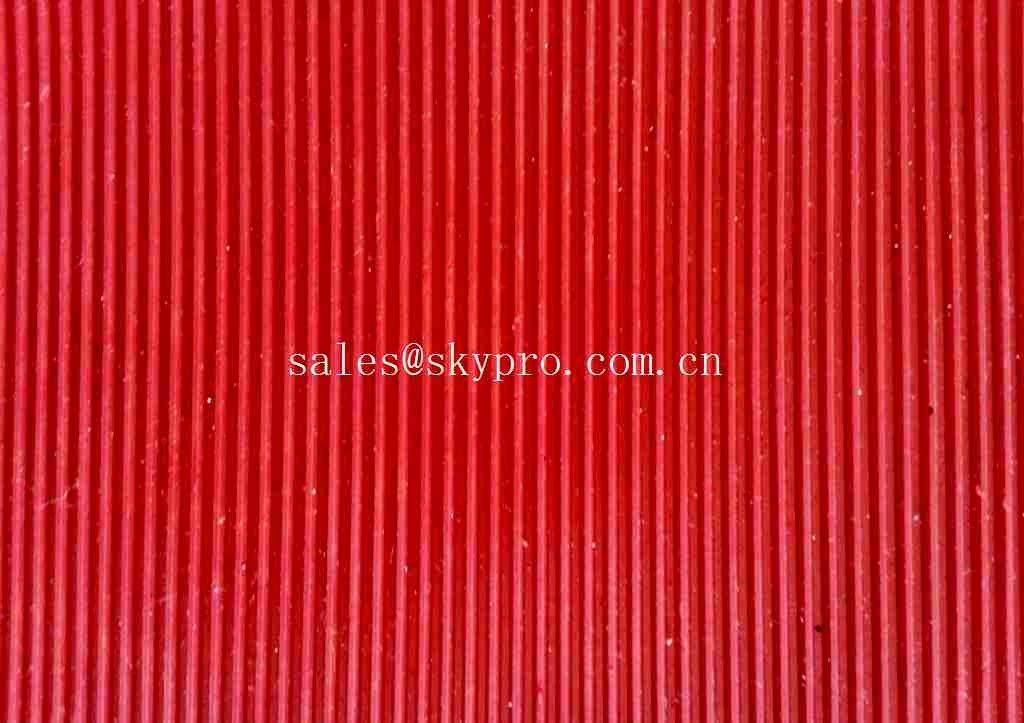 Colorful thin rubber mat , Narrow Corrugated Rubber Floor Mat For Workshop