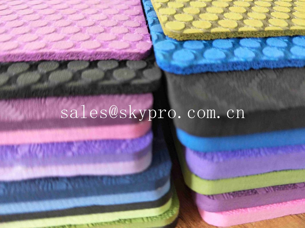 No Smell Custom Print Double Layer EVA Foam Sheet Eco Anti Slip TPE Yoga Mat Colorful