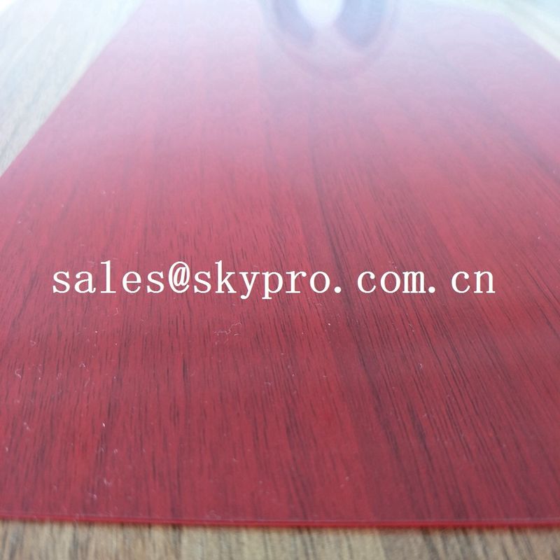 Super Thin 0.3mm Red Color Double Film And Double Light Transparent Rigid PVC Sheeting