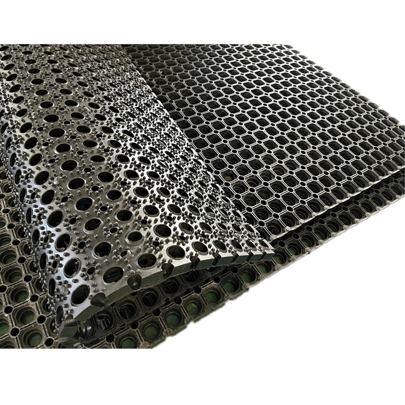 Drag Wear-Resistant Rubber Hole Mat with 8mm Thickness and 90x150cm Size for Kitchen Floor