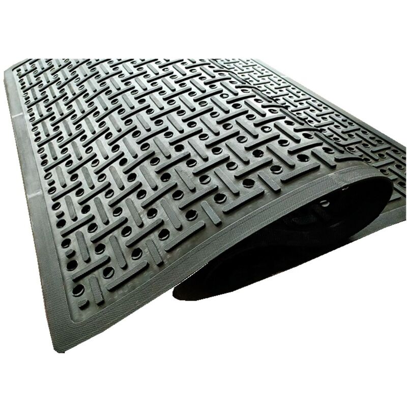 Wet Area Anti slip Drainage Hole Rubber Flooring Mat for Industrial Kitchen Workshop
