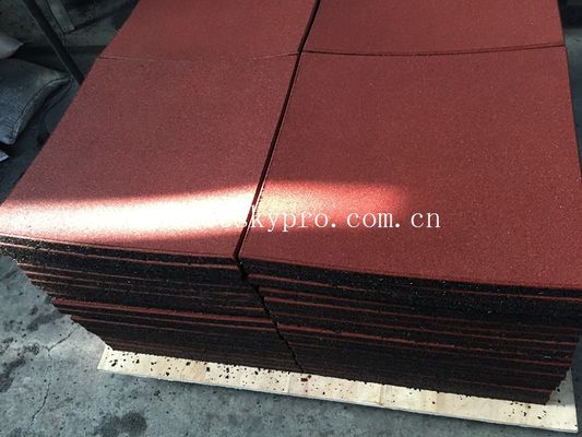 Exterior gym / playground / swimming pool interlocking rubber tile dogbone crumb flooring