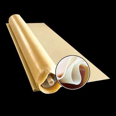 High tensile strength and tear resistance raw beige tan color latex rubber sheet roll