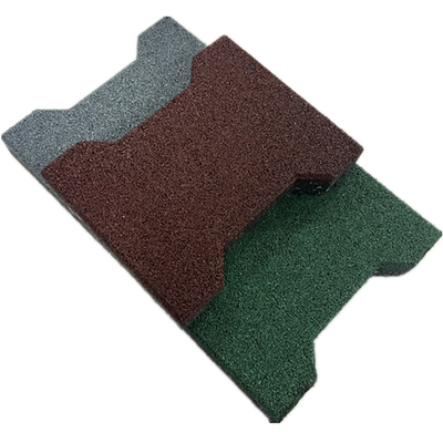 H-shaped rubber mat for shock absorption dog bone rubber tile for reduce damage outdoor rubber floor tiles