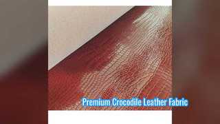 Premium Crocodile Embossed Leather Fabric for Bags and Shoes