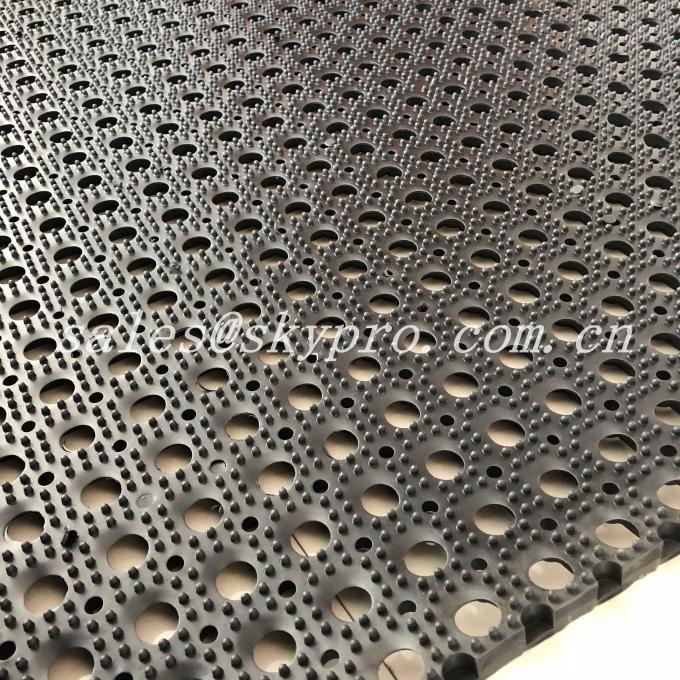 Anti Fatigue Kitchen Safety Rubber Mats Flooring Drainage Hole Mat
